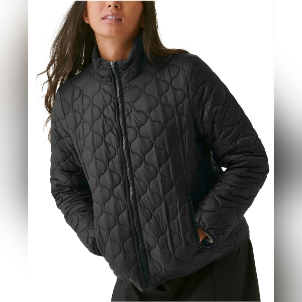 BASS OUTDOOR BLACK PUFFER JACKET SIZE XS NWT